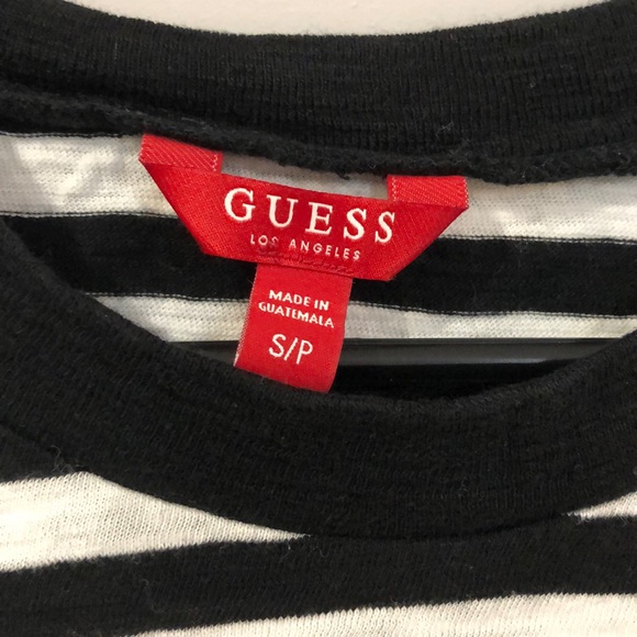 GUESS Stripe Crop Top - Picture 2 of 2